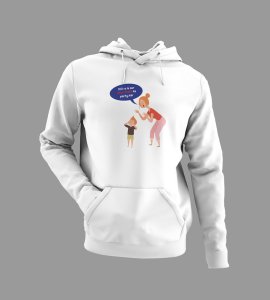 Go Enjoy Your Party,  WhitePrinted Hoodies For Mens On New Year Theme