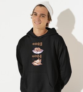Sleep More,  Black Graphic Printed Hoodies For Mens Boys