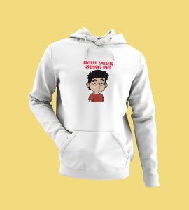 Same Me,  White Men Printed Hoodies For Mens Boys