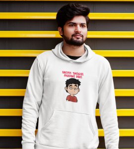 Same Me,  White Men Printed Hoodies For Mens Boys