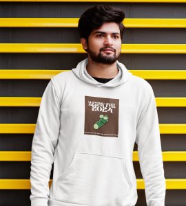 Get Ready For 2024,  White Printed Hoodies For Mens On New Year Theme Best Gift For New Year