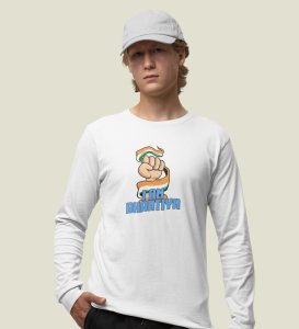 Proud Indian White Printed Full Sleeve T-shirts For Mens Boys Round Neck Full Sleeve T-shirts