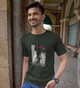Godless Soul Bold Impressions: Green Men's Trendy Front Graphic Tee with Round Neck