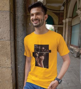 Pride, City Chic: Explore Fashion with Yellow Oversized Round Neck T-Shirt for Men