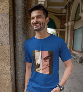 Amour Propre by Blue Signature Style: Front Printed Men's Oversized Tee - A Modern Statement