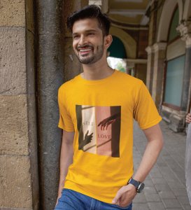 Amour Propre by Yellow Signature Style: Front Printed Men's Oversized Tee - A Modern Statement