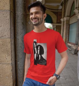 No Love No Hope, Statement Piece: Red Stylish Front Graphic Oversized Tee for Men