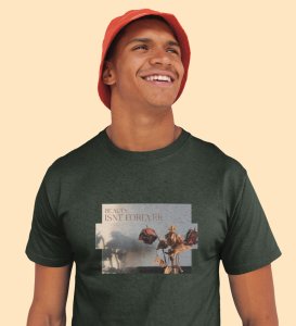 Beauty Decays, Green Trendsetter Series: Men's Oversized Tee with Front Print Appeal