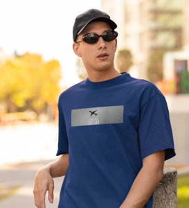Luxor Route, Graphic Revolution: Blue Trendy Front Printed Tee - Men's Style Redefined
