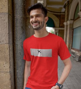 Luxor Route, Graphic Revolution: Red Trendy Front Printed Tee - Men's Style Redefined
