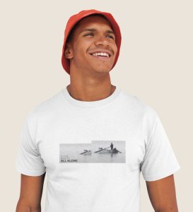 Self-Care, Fashion Fusion: Explore White Front Printed Round Neck Tee - Men's Edition