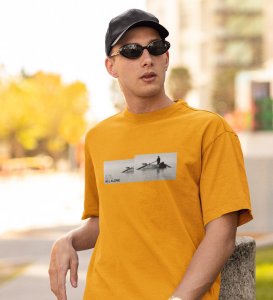 Self-Care, Fashion Fusion: Explore Yellow Front Printed Round Neck Tee - Men's Edition