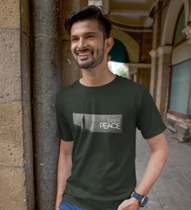 Serenity, Green Signature Series: Front Graphic Oversized Tee for Men - Unleash Style