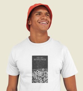 Wildflower, Casual Revolution: Unleash Style with White Trendy Front Print Tee for Men