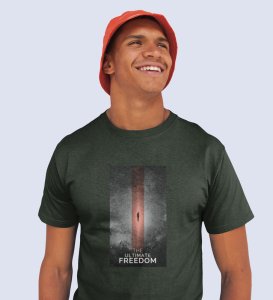 Epitome Freedom, Green Culture Catalyst: Front Graphic Oversized Tee for Men - Unleash Cool