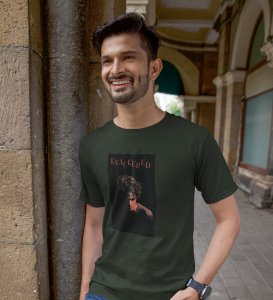 Conquered, Street Artistry: Green Trendy Front Graphic Oversized Tee - Men's Edition