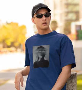 Astigmatism, Blue Bold Impressions: Front Printed Men's Oversized Tee - City Style Defined
