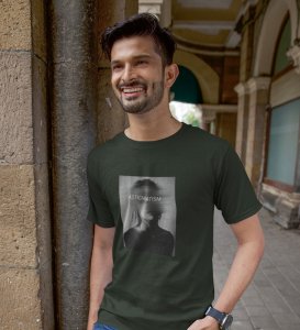 Astigmatism, Green Bold Impressions: Front Printed Men's Oversized Tee - City Style Defined