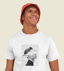 Agony Of Mind,White Street Vibe: Front Printed Round Neck Tee - Men's Urban Statement