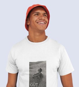 Unvigilant,City Pulse Chronicles: White Men's Trendy Front Print Tee - Streetwear Defined