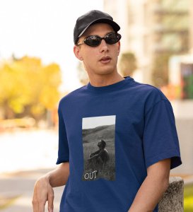 Unvigilant,City Pulse Chronicles: Blue Men's Trendy Front Print Tee - Streetwear Defined