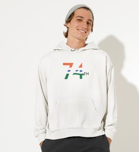 Excellent 74 Years White Printed Most Unique Hoodies For Men Boys