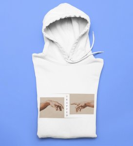Trapped Into A Soul Designed Hoodies byWhite Cotton