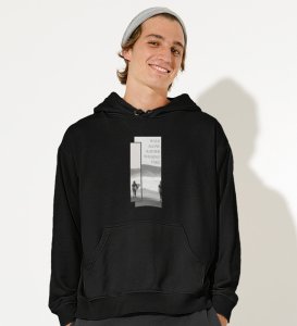 Real Talk Real Walk byBlack Urban Vibes: Front Printed Oversized Round Neck Hoodies - Men's Street Style