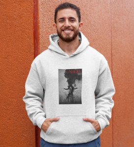 Godless Soul Bold Impressions:White Men's Trendy Front Graphic Hoodie with Round Neck