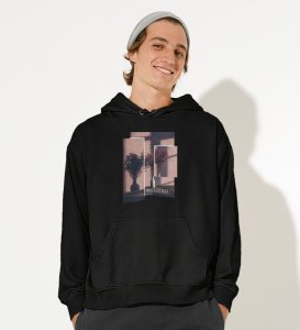 Hidden Beauty Graphic Edge: Stand Out inBlack Trendy Front Printed Round Neck Hoodies