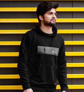 Serenity,Black Signature Series: Front Graphic Hoodies for Men - Unleash Style