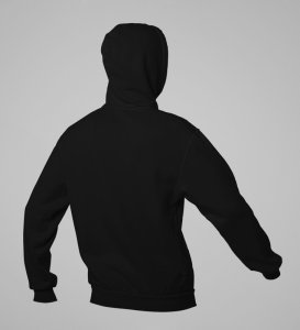 Peaceful Chaos,Black Cityscape Chronicles: Front Printed Round Neck Hoodies - Men's Edition