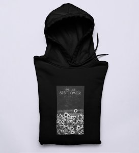 Wildflower, Casual Revolution: Unleash Style withBlack Trendy Front Print Hoodies for Men