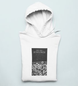 Wildflower, Casual Revolution: Unleash Style withWhite Trendy Front Print Hoodie for Men