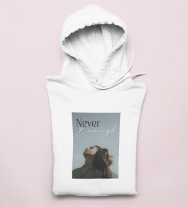 Inadequate, City Lights Collection:White Front Graphic Oversized Hoodie - Men's Style Defined