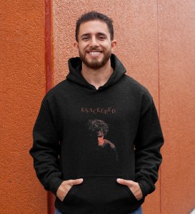 Conquered, Street Artistry:Black Trendy Front Graphic Hoodies - Men's Edition