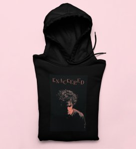 Conquered, Street Artistry:Black Trendy Front Graphic Hoodies - Men's Edition