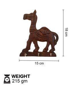 Wooden Handcrafted Key Holder, Camel Shaped Key Holder, Best for Gifts Set Of 3