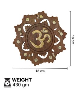 Wooden Handcrafted Key Holder, Om Embossed Key Holder, Best for Gifts Set Of 3