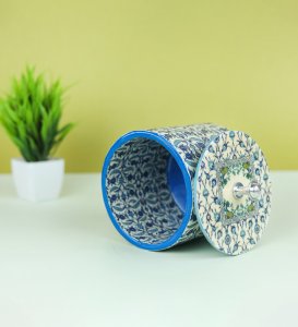 HandMade Minakari Multi Utility Storage Pin On Tin Jar For Kitchen