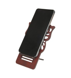 Wooden Handcrafted Butterfly Phone Holder, Best For Desk Use Set Of 1