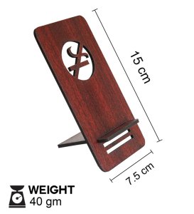 Wooden Handcrafted No-Smoking Phone Holder, Best For Desk Use Set Of 1