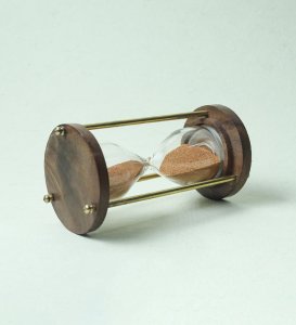 Unique Wooden Handcrafted Sand Hour Glass Clock, Best For Desk Use And Office Desk