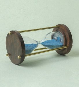 Most Unique Wooden Handcrafted Sand Hour Glass Clock, Best For Desk Use And Office Desk