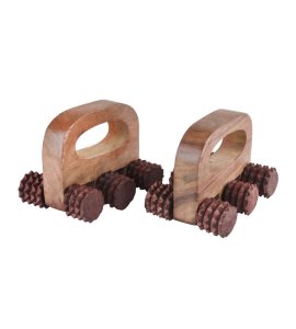 Accupressure and Health 3 Tier Roller Massager, Wooden Accupressure Product