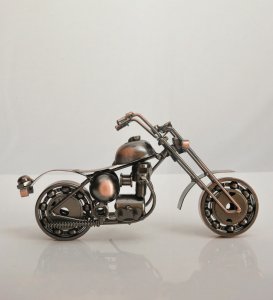 Unique Stainless Steel Crafted Bike, Best For Gifting And Unique Showpiece