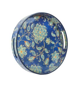 Minakari Serving Tray Set, Handmade Eco-Friendly Minakari Tray for Multipurpose Use