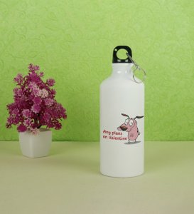 Any Plans On Valentine: Printed Aluminium Sports Sipper (750 ml), Best Gift For Singles
