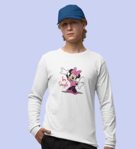 Favourite Cartoon Character Printed (white) Full Sleeve T-Shirt For Singles