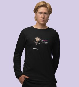 This Valentine I Am Safe: Sublimation Printed (black) Full Sleeve T-Shirt For Singles
